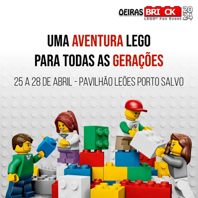 Campanha Oeiras BRInCKa com figuras LEGO para uma aventura em família