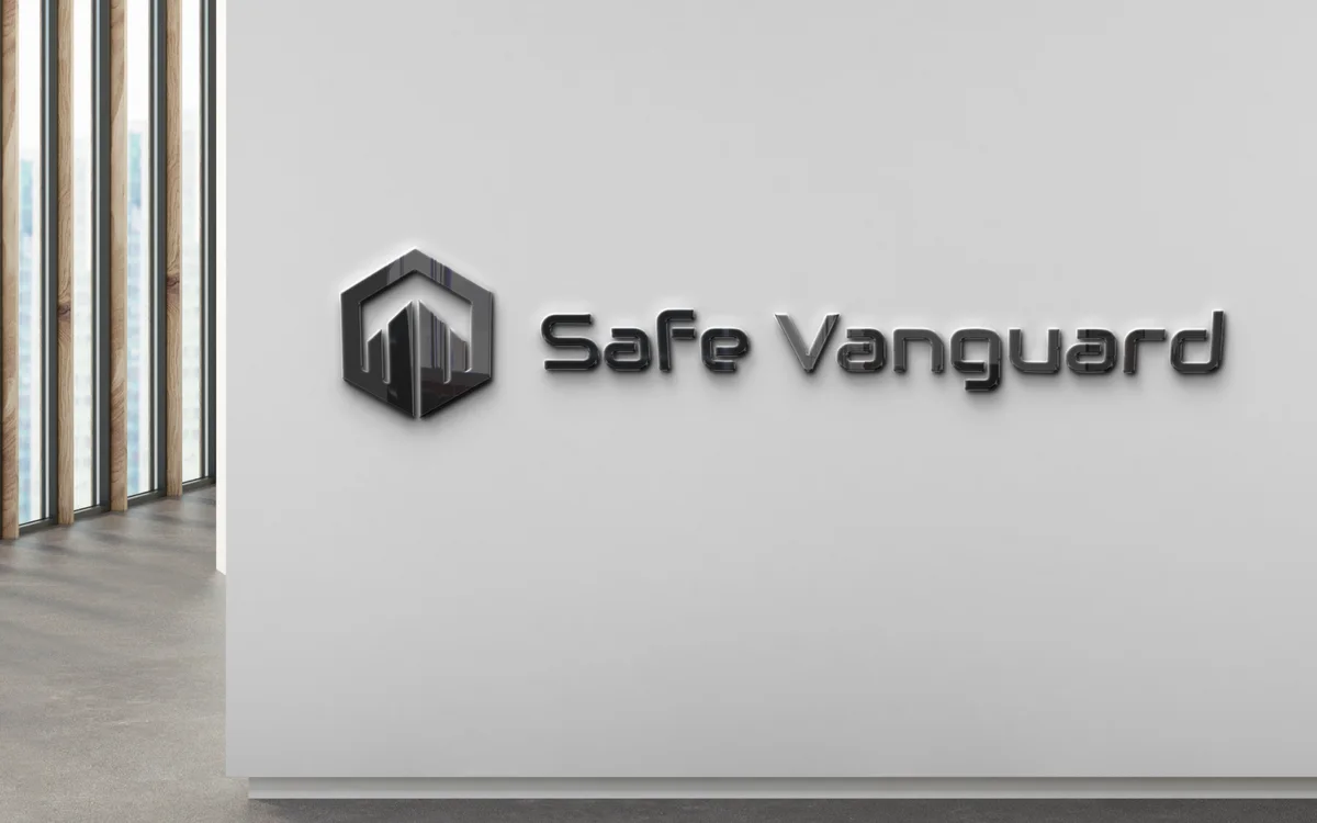 Identidade Safe Vanguard aplicada num letreiro