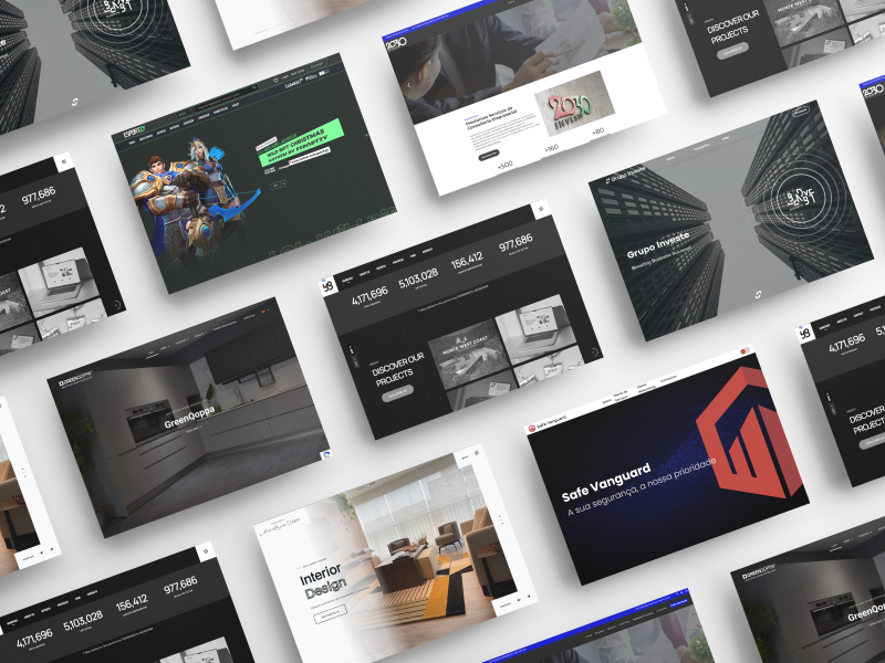 Blendbyte: Mockup dos websites que fizemos
